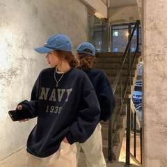 2025新款秋季韩版宽松慵懒字母印花薄款卫衣女学生上衣外套女跨境