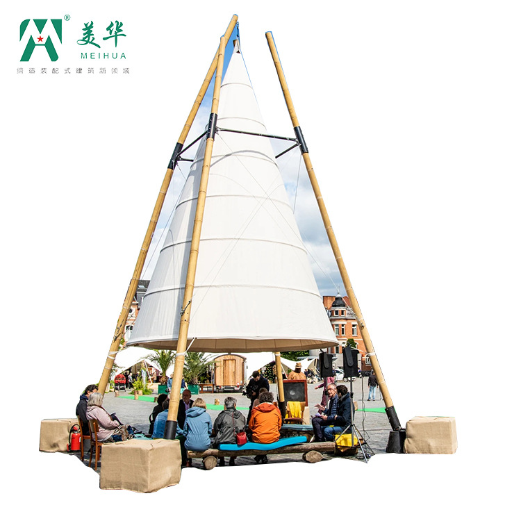 Linterna de bambú tienda de bambú cono tienda de jaula colgante al aire libre fiesta camping party tent hotel