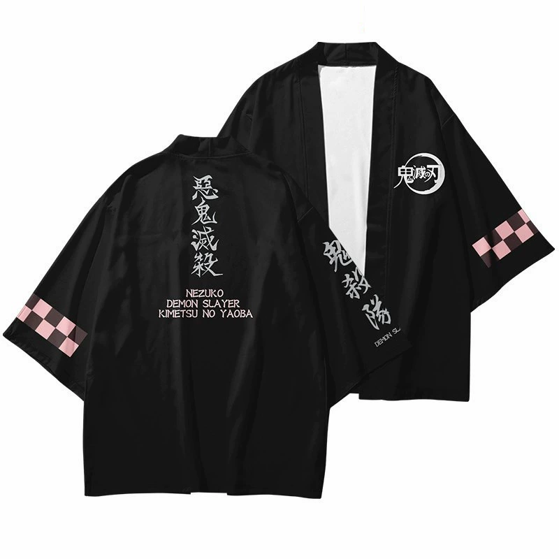 Первые часы аниме Ghost Destroy Digital Printing Covered Cloak Cloak Kimono Weaving