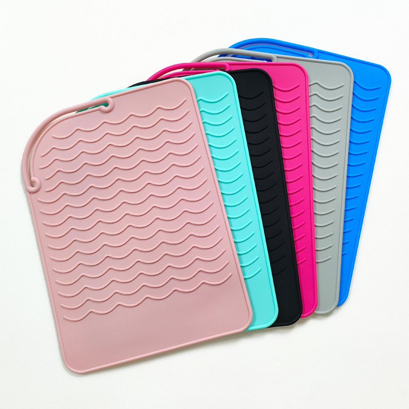 Herramientas para el cabello plancha de pelo almohadilla de aislamiento térmico rizador de pelo cubierta de aislamiento térmico peluquería férula eléctrica especial antideslizante almohadilla de silicona anti-scald