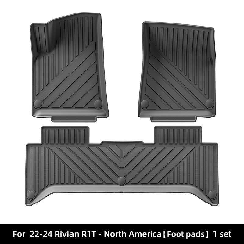 Shiyong Car floor mats for 22-24 Rivian R1T, TPE (Modelə uyğun ayaqaltı) - 22-24-rivian-r1t-single-layer-floor-mats-north-america