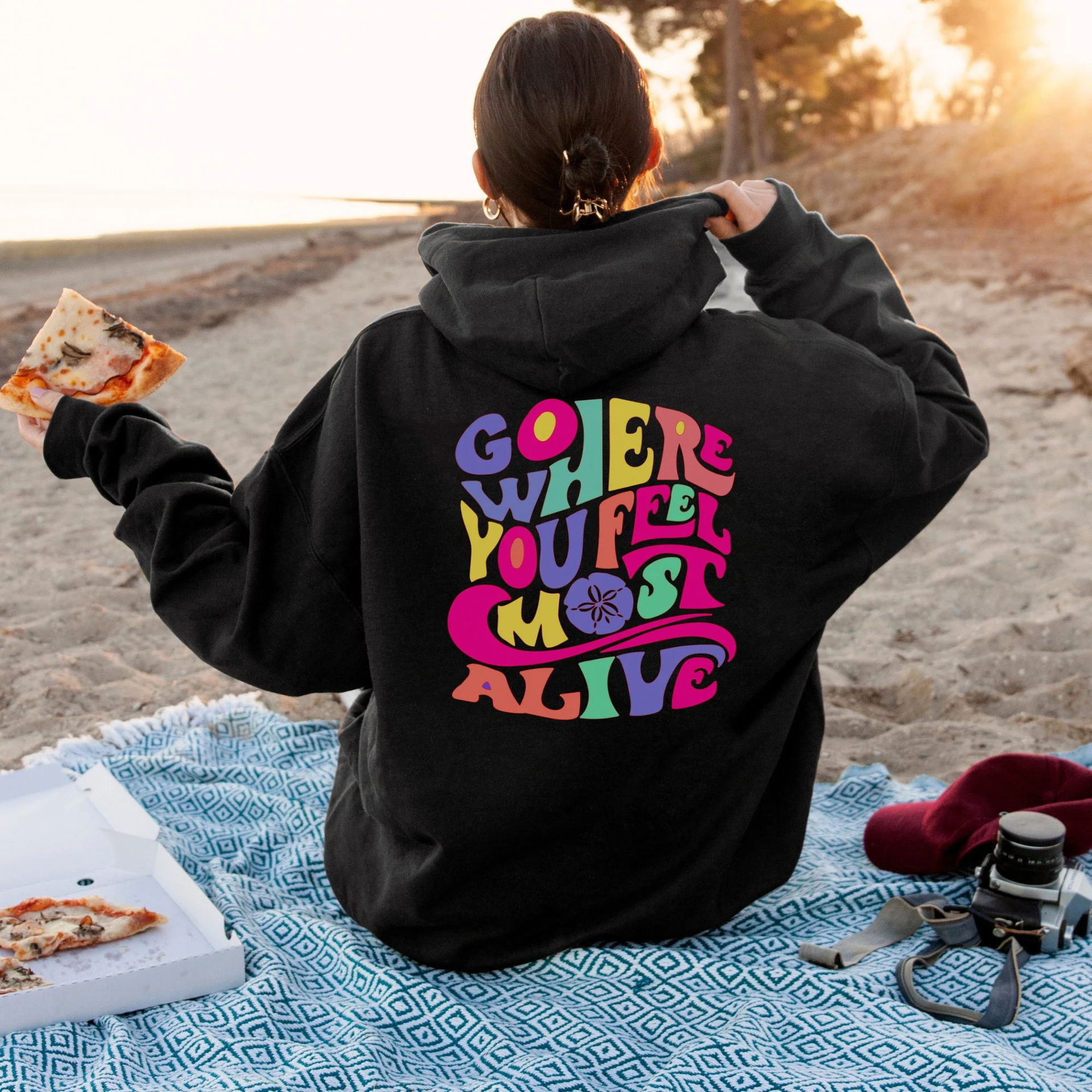 Colored Go Where You Feel Alive Sweatshirts Pullovers Tumblr