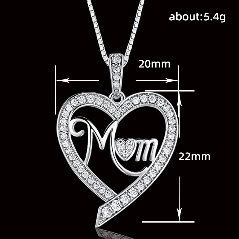 Ig Style Sweet Letter Heart Shape Copper Inlay Zircon Pendant Necklace display picture 1