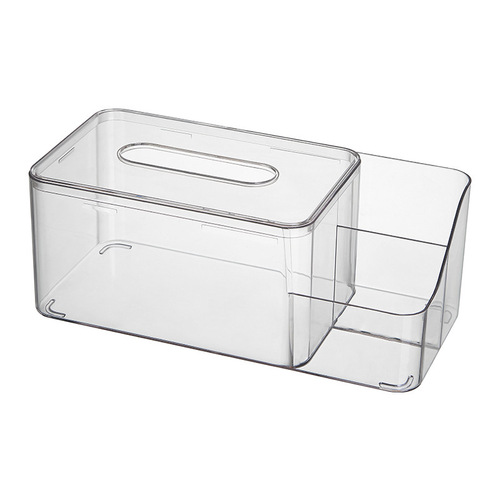 Desktop transparent tissue box facial tissue restaurant napkin storage box Nordic simple home living room paper box push