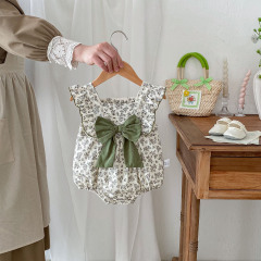 Ins赤ちゃんの夏のワンピースの薄い女性の赤ちゃんの花のお尻の服の王女のドレスの新生児の服のa類の純綿