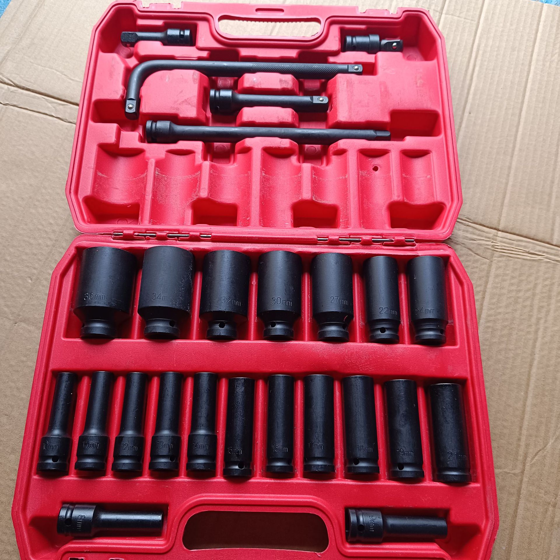 批发1/2接口风炮套筒 电动扳手套筒套装 气动风炮内六角加长套筒