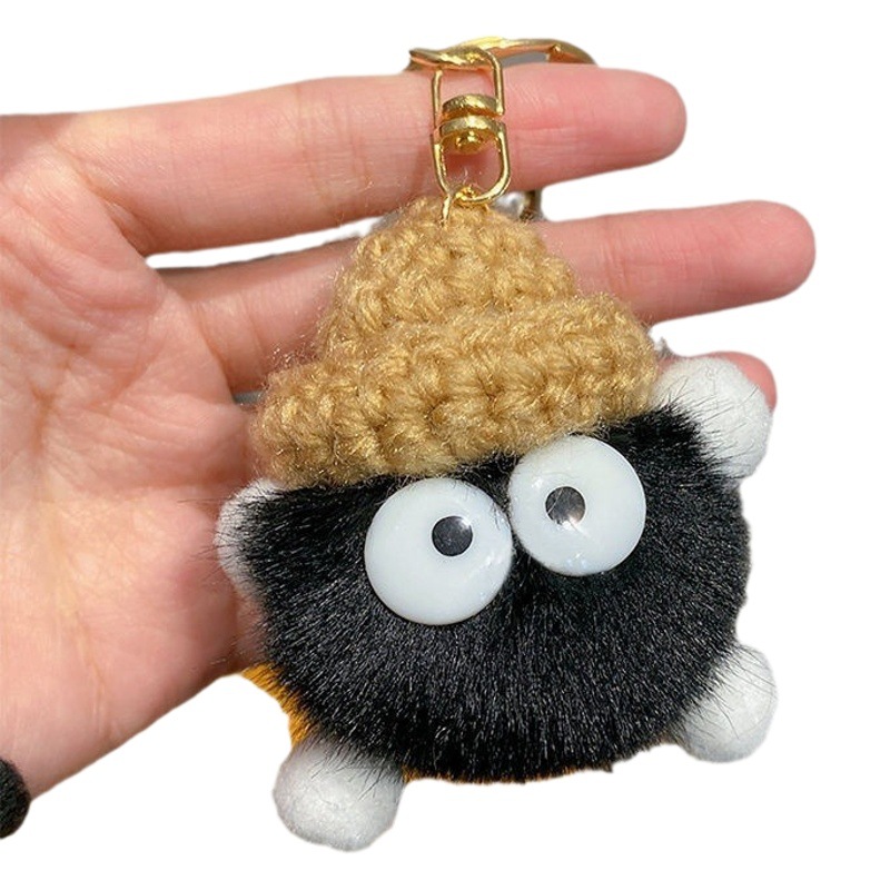 Pequeño colgante de peluche de bola de carbón 24 años pequeño libro rojo nuevo bolso de dibujos animados colgante de peluche