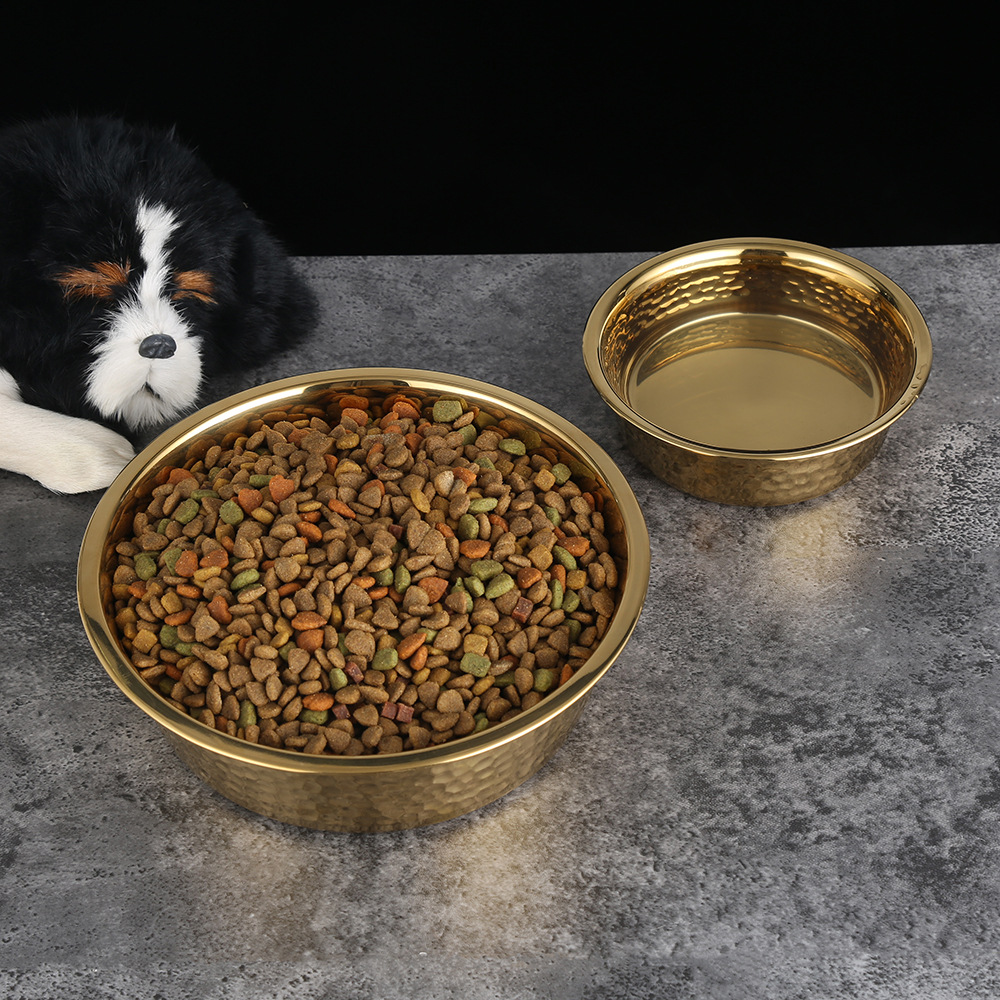 Tazón para mascotas de acero inoxidable grande de gran calibre engrosado para gatos y perros Alimentador para gatos Tazón para gatos Tazón para perros Suministros para mascotas transfronterizos