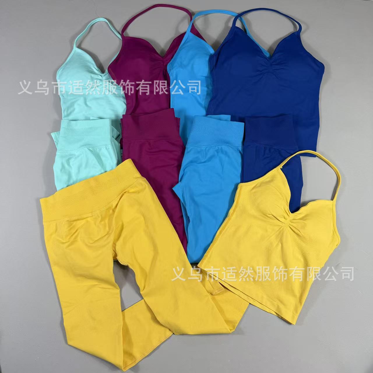 Cross-Border Tk Sports Fitness Suit Beautiful Back Halter Vest Sports Yoga Suit Longline Strappy