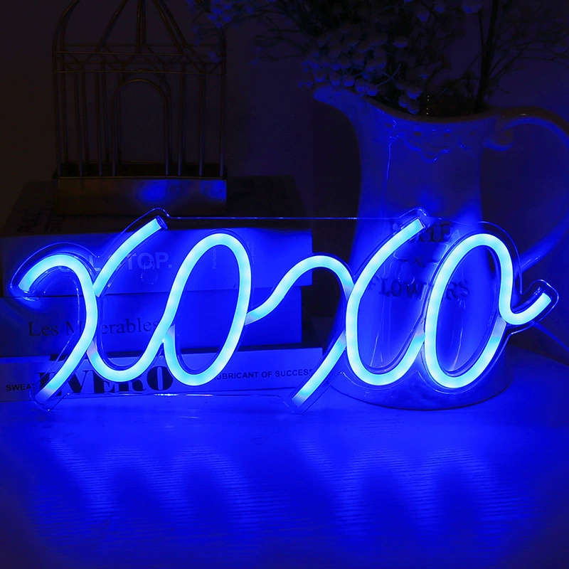 LED neon sign acrylic back panel, USB 5V‑1A with switch, decorative wall night light (various designs)