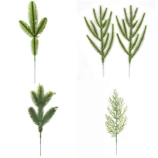 Amazon Explosions Simulation Green Plant Leaves Christmas Artificial Pine Branches 3D Pine Needles Simulation Plants