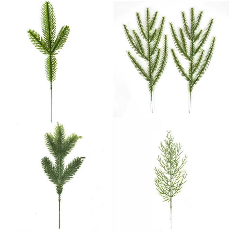 Амазонская взрывная симуляция зеленых листьев ветка рождественская искусственная сосновая ветвь 3D трехмерная сосновая игла имитация растения