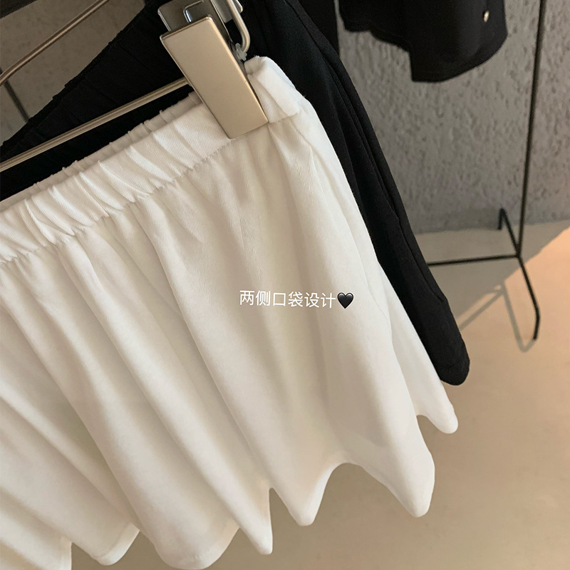 WGWE6883简约休闲针织薄款长袖镂空防晒上衣短裙裤套装|undefined