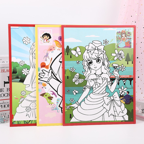 Wholesale large size colorful background graffiti canvas for children's handmade DIY night market stall graffiti canvas wholesale