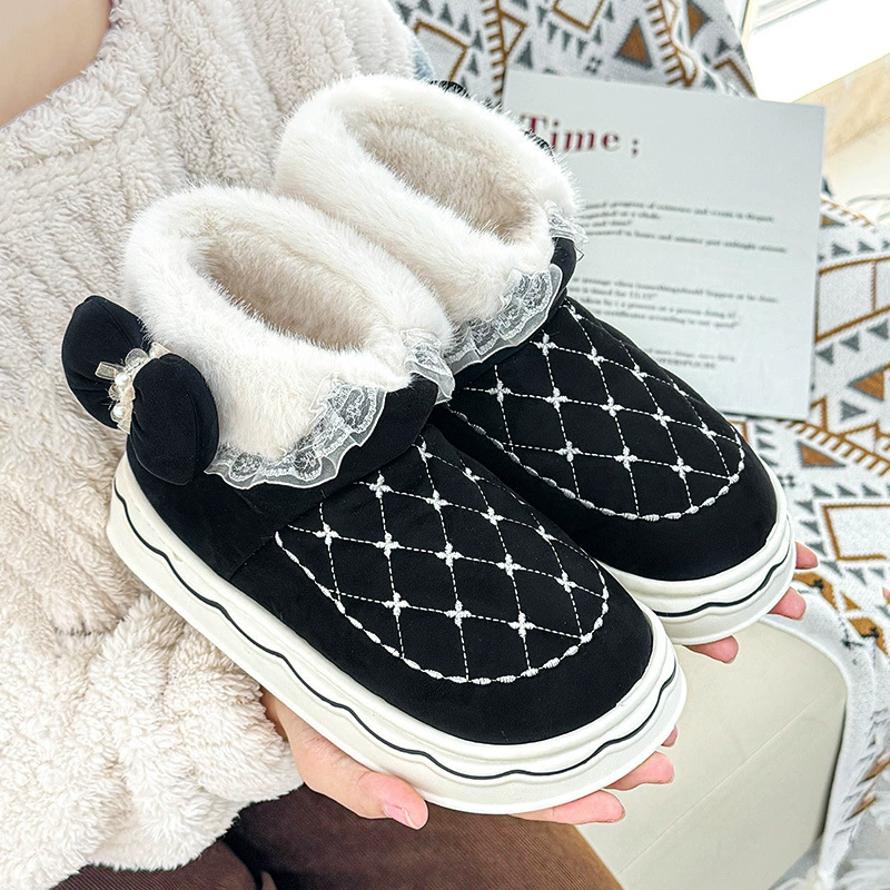 Зимние снежные сапоги хлопковые тапочки все включено с толстым мягким дном