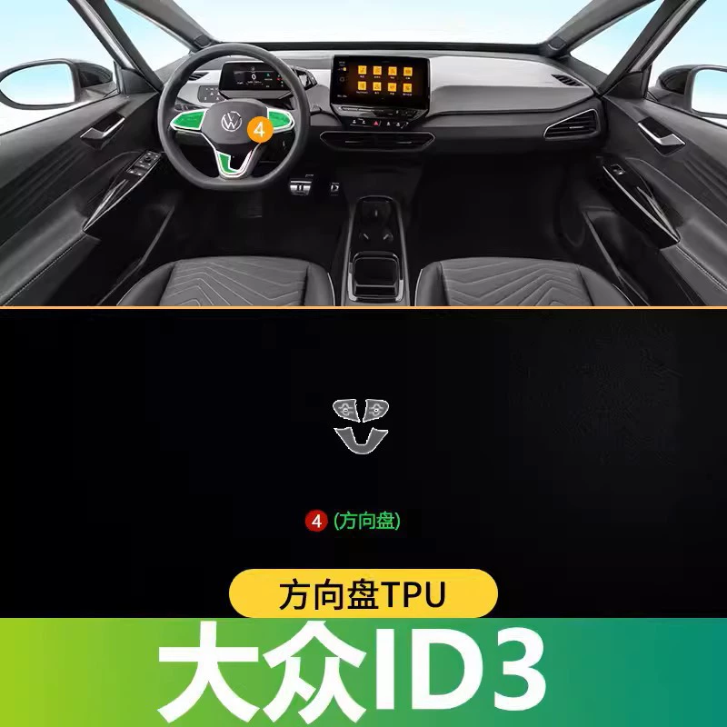Специализированная внутренняя пленка для Volkswagen ID3, закаленная защитная пленка для экрана, центральный бокс-ручки, защита центральной панели