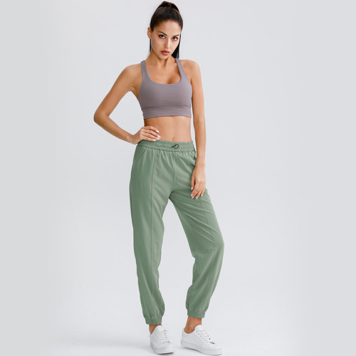 Korean style large size rope buckle breathable and thin leg-slimming running fitness hip-hop trousers loose sports pants for women