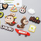 Cartoon monster Monster Doll Soft Glue Accessories Mobile Phone Case Water Cup Decorative Sticker Hole Shoes Patch