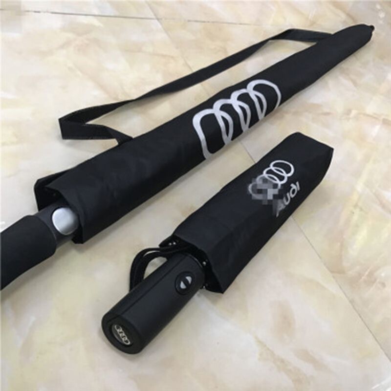 Audi Original Umbrella for Cars, Business Automatic Folding Umbrella, Men's Long-Handle Umbrella, Customizable Logo Advertising Umbrella, Manual