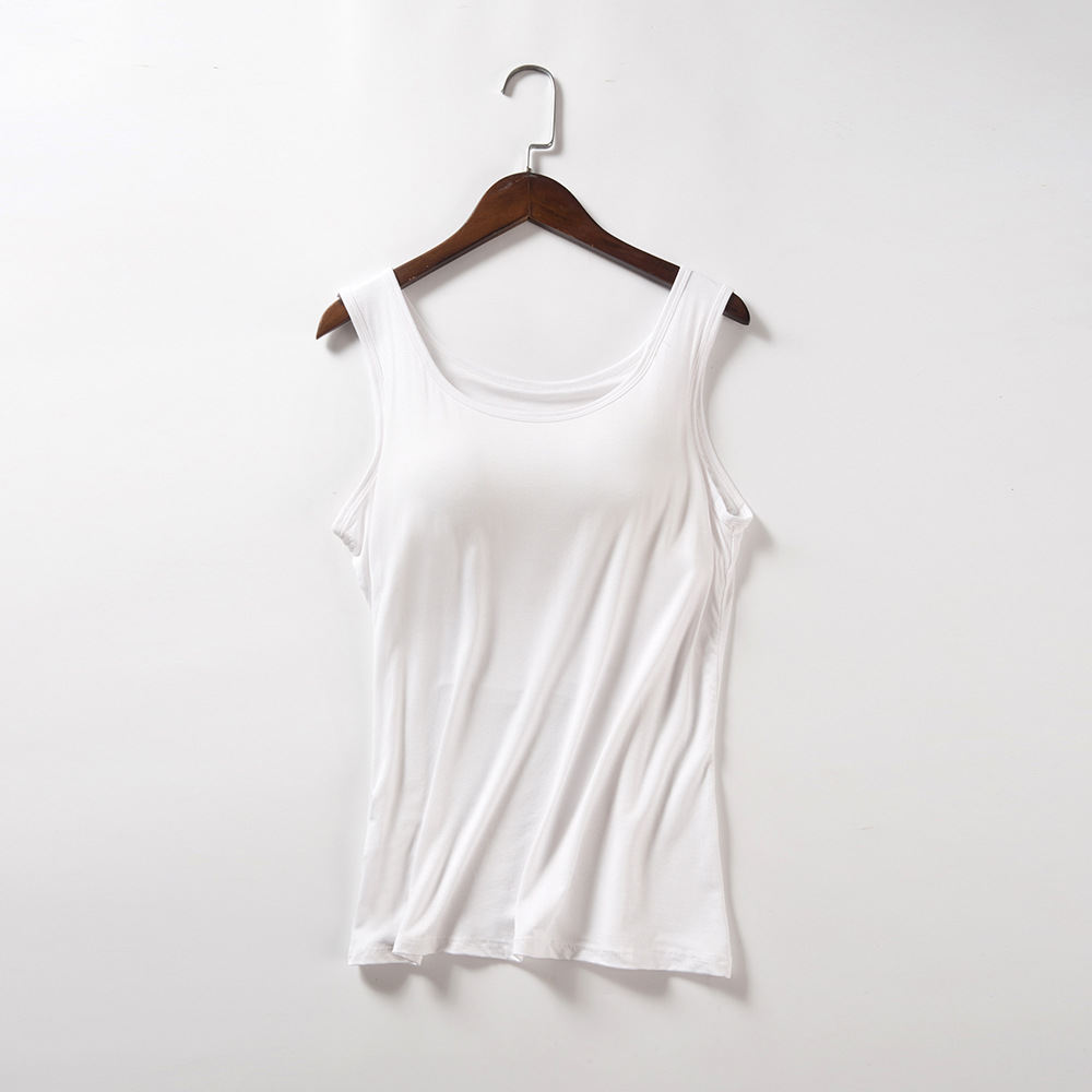 モーダルは胸パッド付きベスト女性の薄い夏のスポーツヨガカップ一体式下着【メーカー直販】