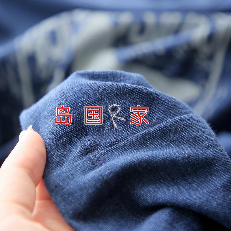 Japanese R Brand Commemorative Edition! Indigo-Dyed Bamboo Cotton Linen Cotton Versatile Straight-Cut Short-Sleeve T-Shirt for Women, New Summer Style Japanese R Brand Commemorative Edition! Indigo-Dyed Bamboo Cotton Linen Cotton Versatile Straight-Cut Short-Sleeve T-Shirt for Women, New Summer Style