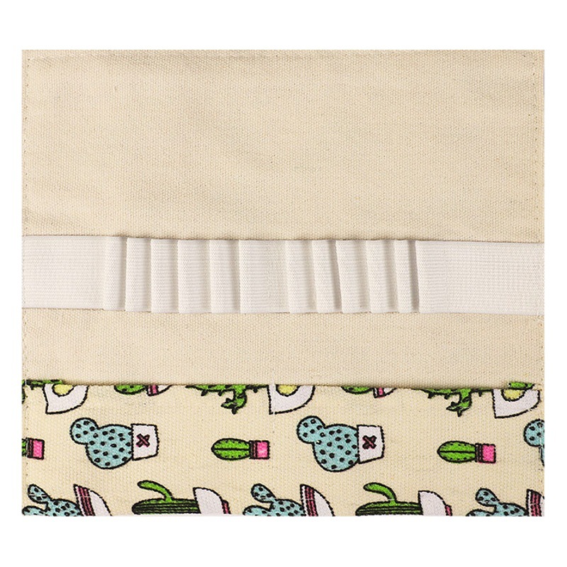 Weizhuang lienzo cortina de la pluma de 72 hoyos de gran capacidad lindo gato de dibujos animados hombres y mujeres lápiz caso lienzo boceto color plomo pintura bolsa de papelería