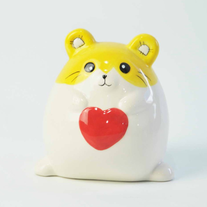 Cerámica de color súper linda y linda, mini adornos de animales pequeños, monedas, hucha, hucha, regalos para bebés y niños