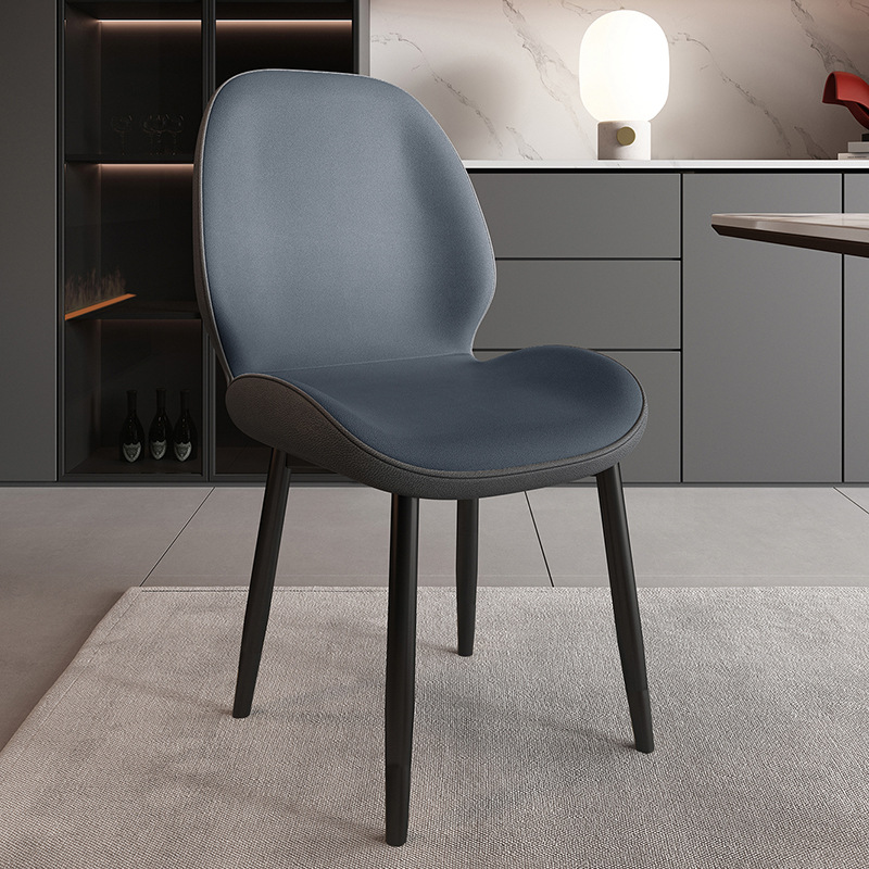 Butterfly Chair Blue Gray Technology Cloth-carbon black leg-wooden Soft bag