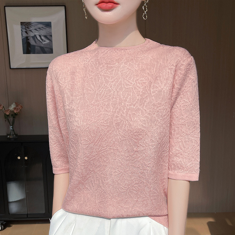 Summer woolen base short sleeve T-shirt