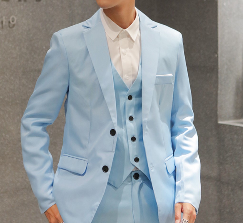 Traje traje de tres piezas de los hombres de estilo coreano traje slim fit hombres de negocios ropa formal mejor hombre novio boda ropa de los hombres