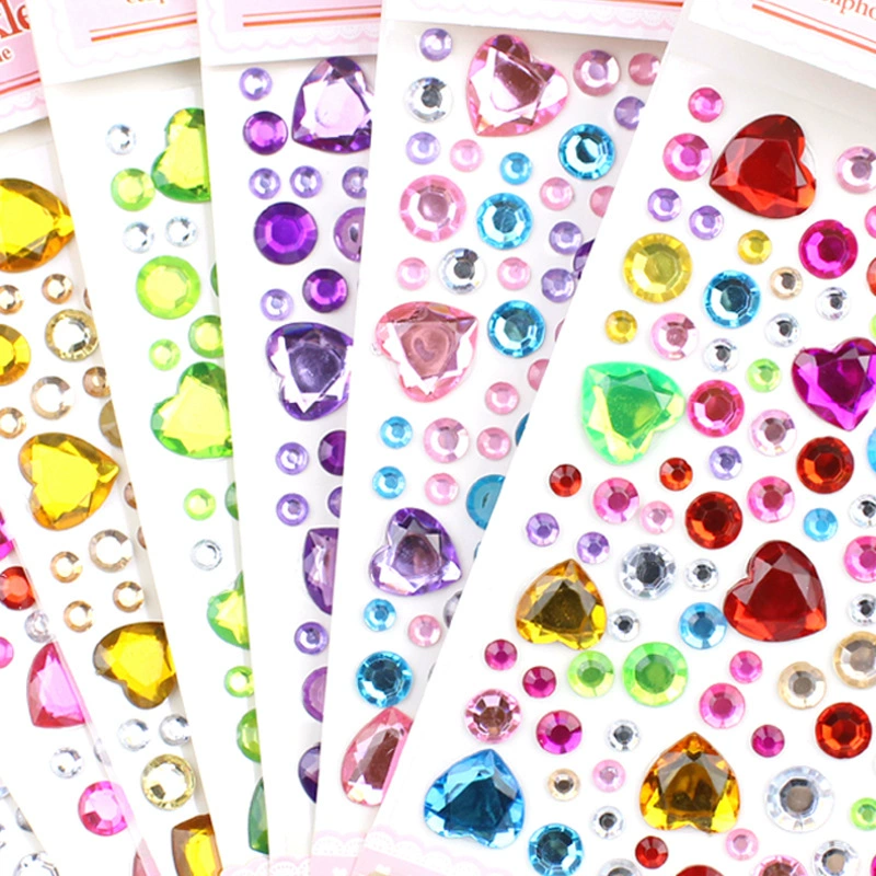 Трансграничные большие Звездные Акриловые Алмазные Наклейки в форме любви мобильный телефон алмазные декоративные алмазные наклейки Любовь круглые алмазные наклейки