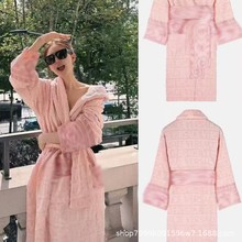 纯棉割绒睡袍男女秋冬季加厚情侣女士浴袍浴衣睡衣跨境外贸长袖