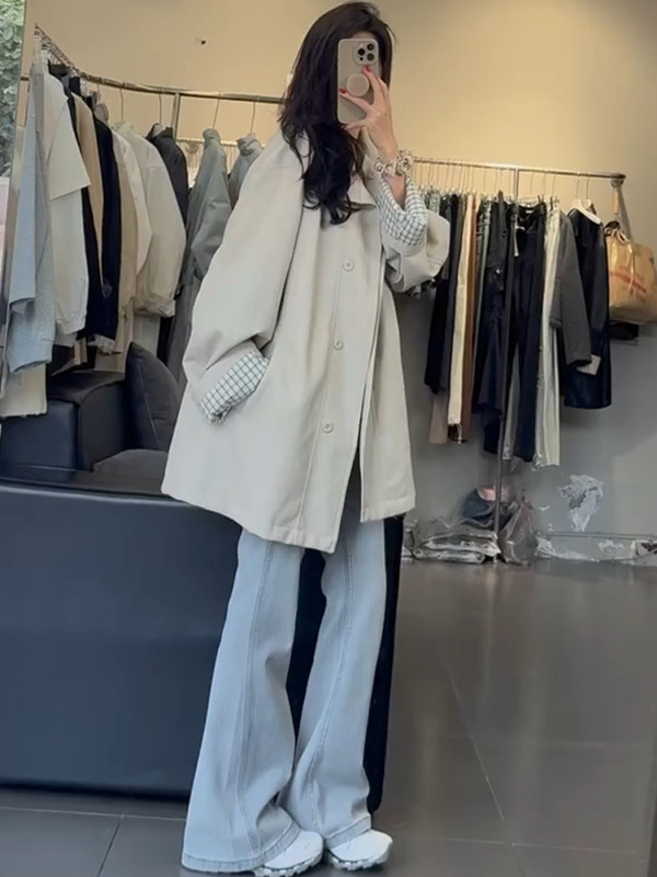 短款风衣外套女2025春秋新款爆款小个子韩系高级感日系英伦风休闲|undefined