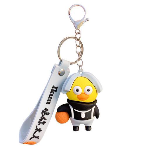 创意卡通ikun鸡你太美公仔爱坤钥匙扣书包挂件情侣网红小礼品批发