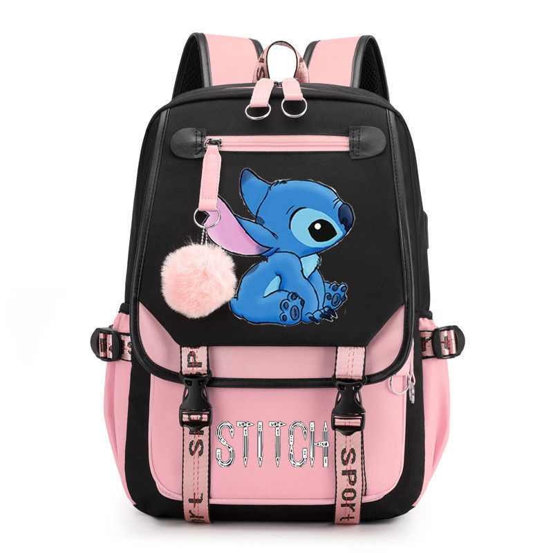 Nuevo Star Baby Stitch Stitch Boy Stitch USB carga mochila mochila para estudiantes de ambos sexos mochila