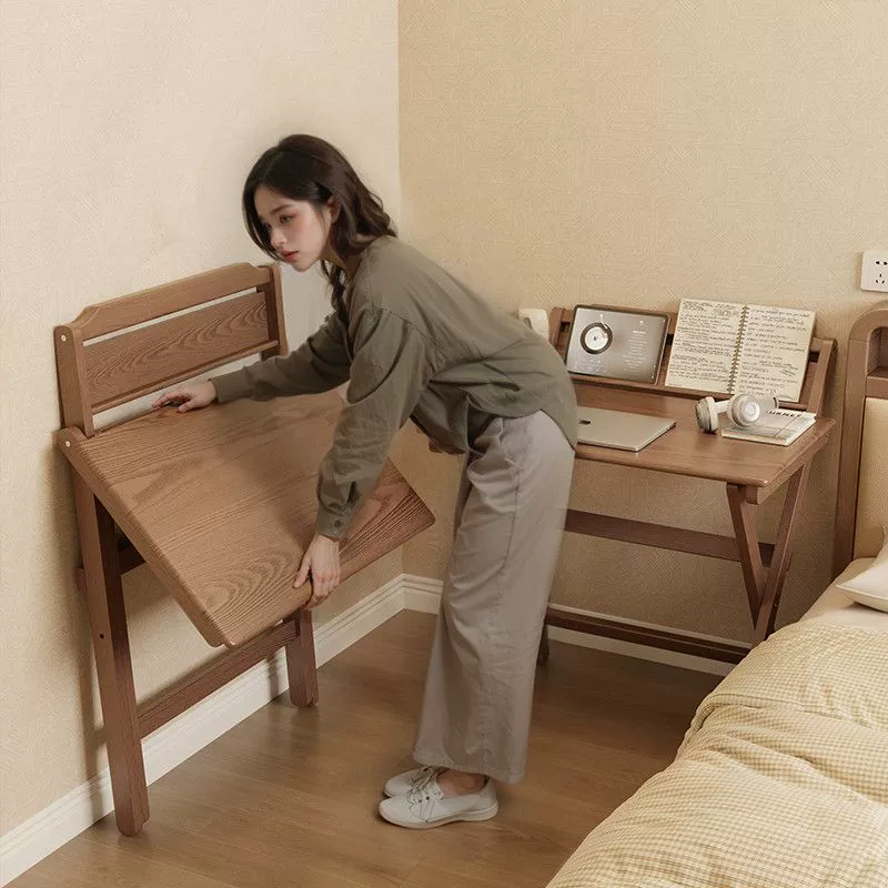 Складной письменный стол из массива дерева стол для небольших квартир Домашний складной стол Спальня небольшой прикроватный стол простой компьютерный стол