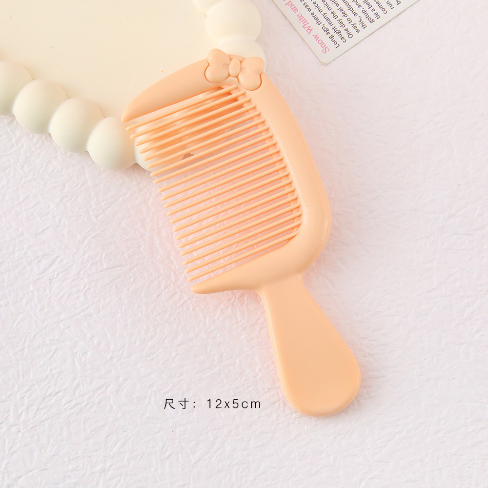 Mini Peine para Cabello con Moño de Plástico Portátil con Mango para Uso Doméstico y Estudiantes