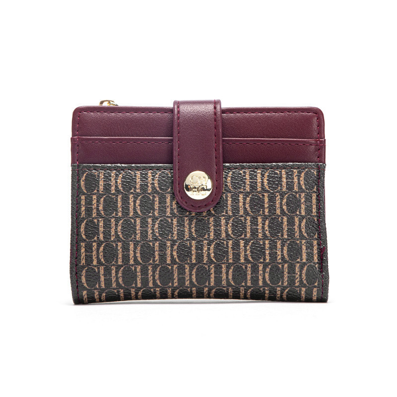 Carolina Herrera Monogram Wallet Monogram Burgundy