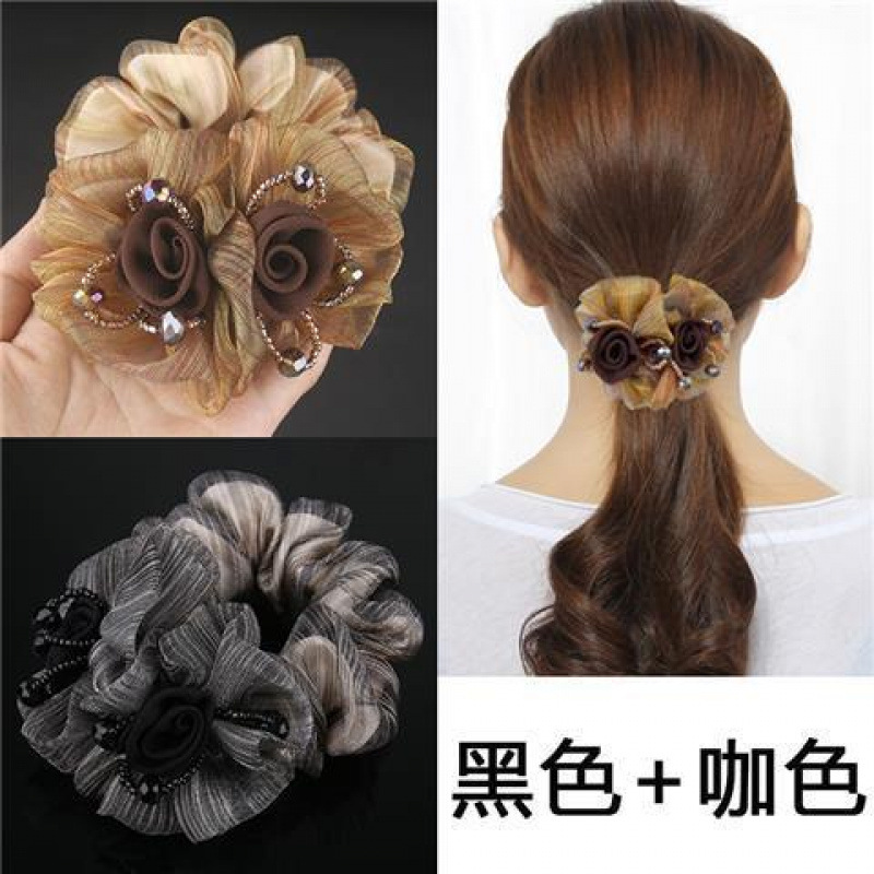 뜨거운 판매 꽃 1#2개입[블랙+커피색]