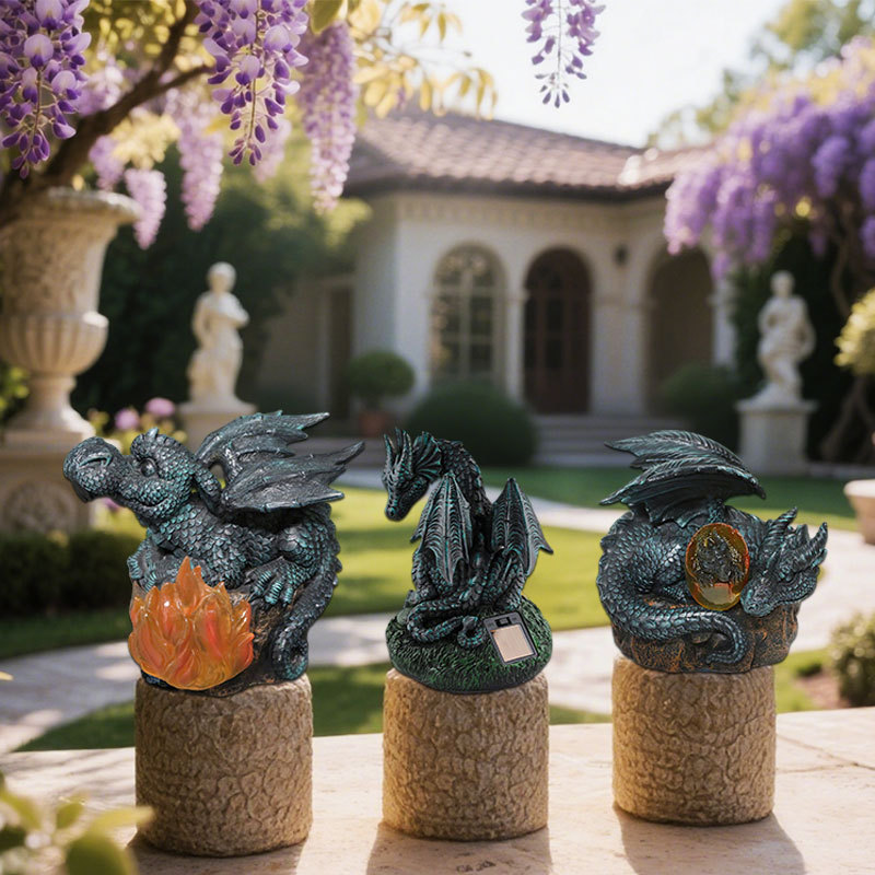 Amazon's Hottest Courtyard Crafts Solar Lamp Dinosaur Garden Creative Decoration Outdoor Lawn Porch Ornaments