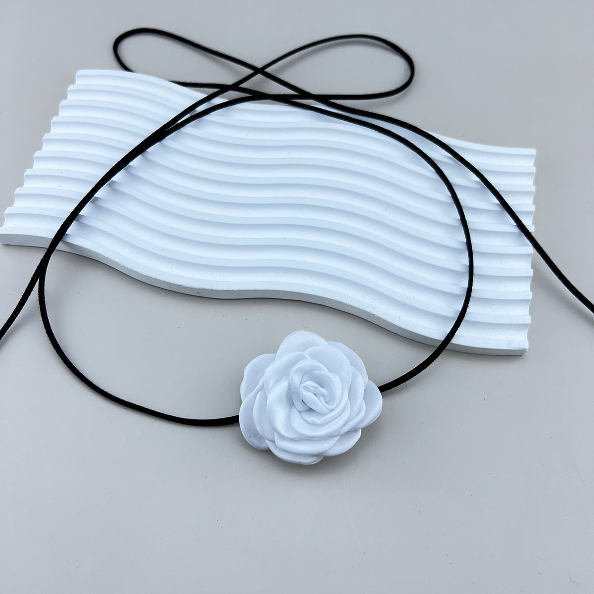 5g Weight Choker Classification Cloth Chain Material 1 Piece Quantity Holiday, Daily Occasion Gauze Material Flower Pattern Women's Gender Elegant Style Elegant Flower Gauze Choker Wholesale 8