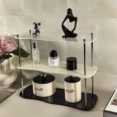 デスクトップスタンド水杯収納高颜値カップホルダー取り外し可能アクリル香水手作り展示棚ins風