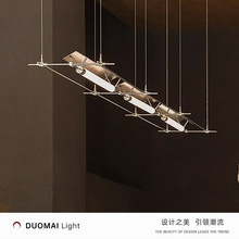马扎灯蔡烈超设计师餐厅吧台吊灯极简创意高级感餐桌一字意式灯具