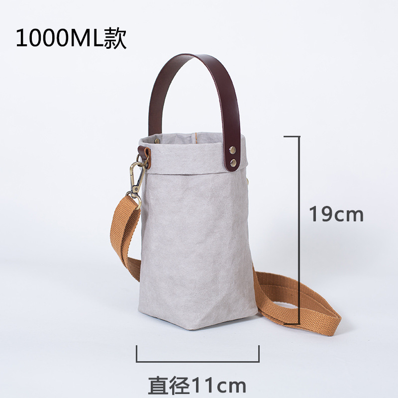 회색 1000ml 휴대용 크로스 바디