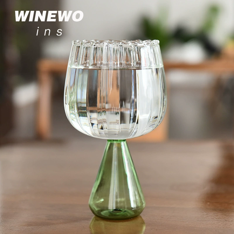 Креативная цветная полосатая стеклянная чашка Фруктовая соковая кофейная чашка Завтрак Молочная чашка Чашка для напитков Мороженое Десертная чашка