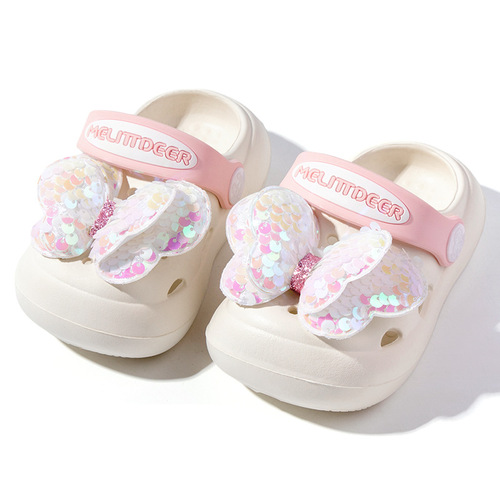 Children's Slippers Summer New Wholesale Cartoon Cute Baby Croc Shoes Soft Baotou Small and Medium-sized Children's Slippers Girls