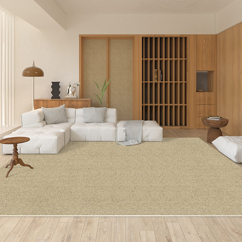 Solid color living room carpet, bedroom sofa coffee table, bedside blanket, light luxury and high-end Japanese style wabi-sabi style modern floor mat