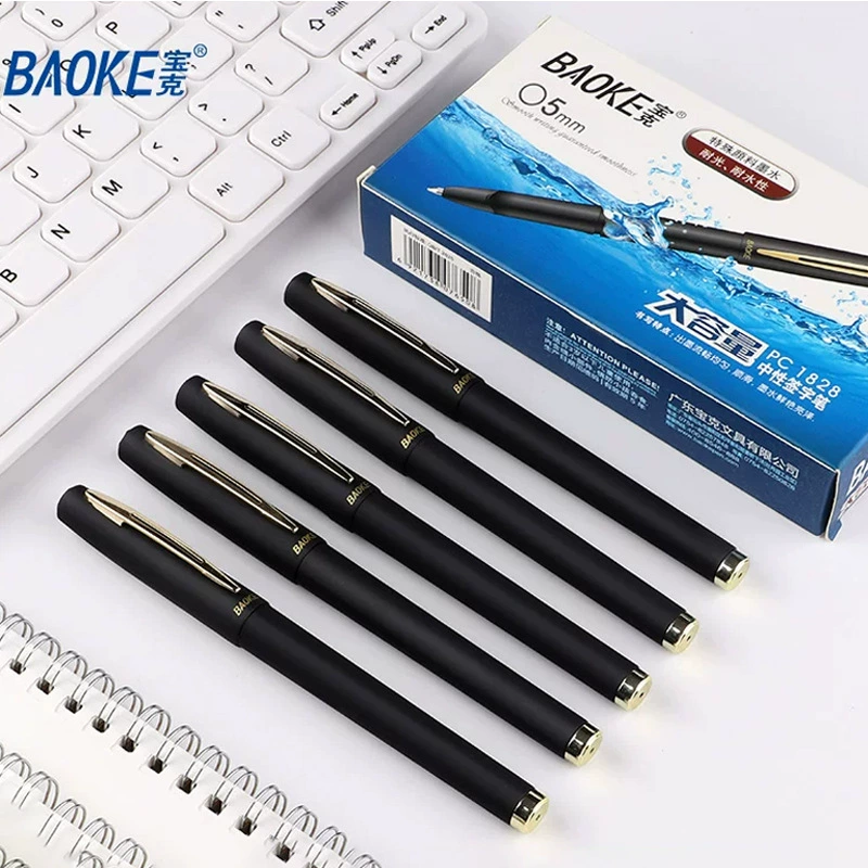 Гелевая ручка Baoke PC1828 Office 1,0 Ручка для вывесок 0,7 Ручка большой емкости 0,5 Студенческие канцелярские принадлежности Черная ручка
