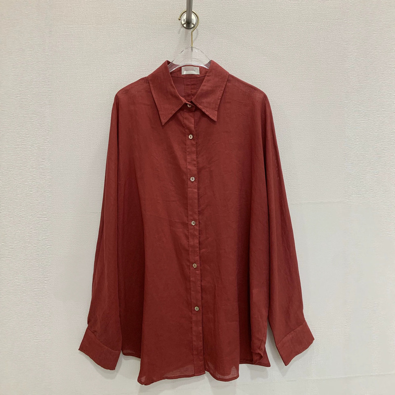 Nanyou High-End Women's Tops 2026 Summer Lema New Style Shirt Tencel Linen Lapel Long-Sleeved Shirt for Women Nanyou High-End Women's Tops 2026 Summer Lema New Style Shirt Tencel Linen Lapel Long-Sleeved Shirt for Women