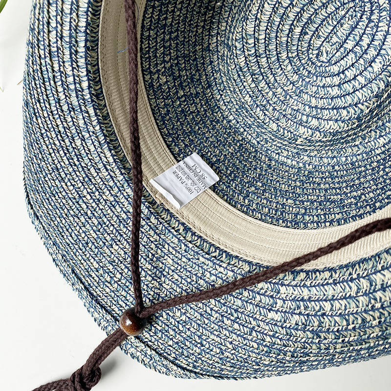 Vintage stråhatt för dam och herr med brett brätte cowboy stil_voghion.com